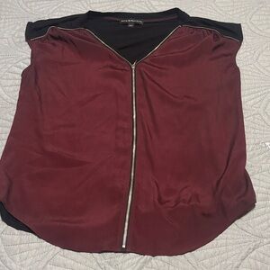Rock & Republic Black and Burgundy Top